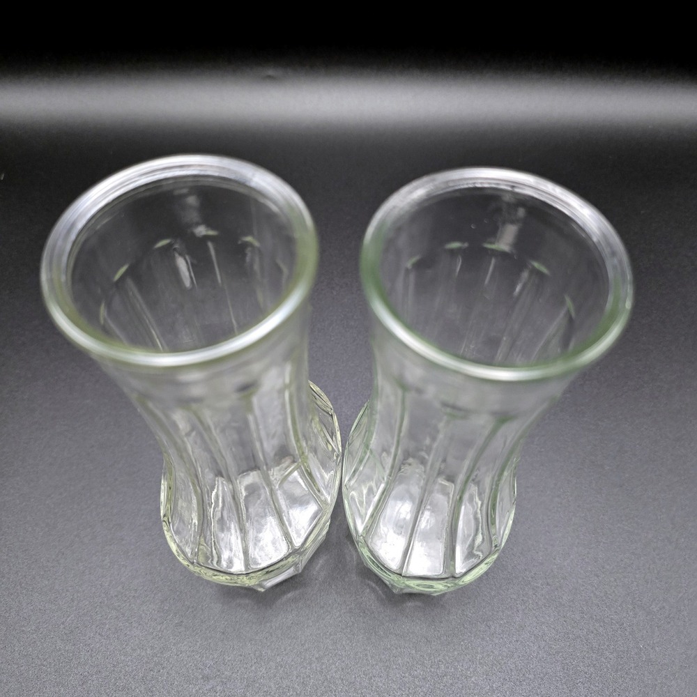Vintage Good Seasons Glass Salad Dressing Cruet Set of 2 White Flip Top Lids - Picture 10 of 16